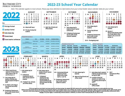 baltimore city public schools calendar